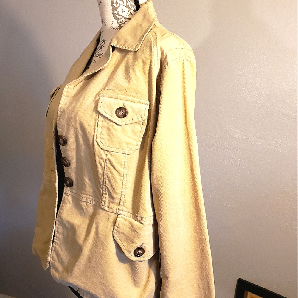 Caribbean Joe Island Supply Company Cream Jacket Petite L